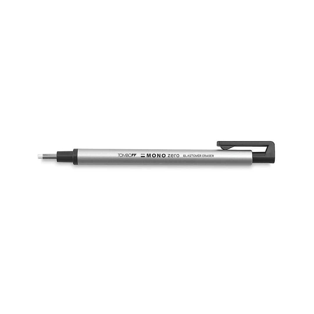 Open in modal - Tombow Mono Zero Refillable Eraser- Silver, Single, Round