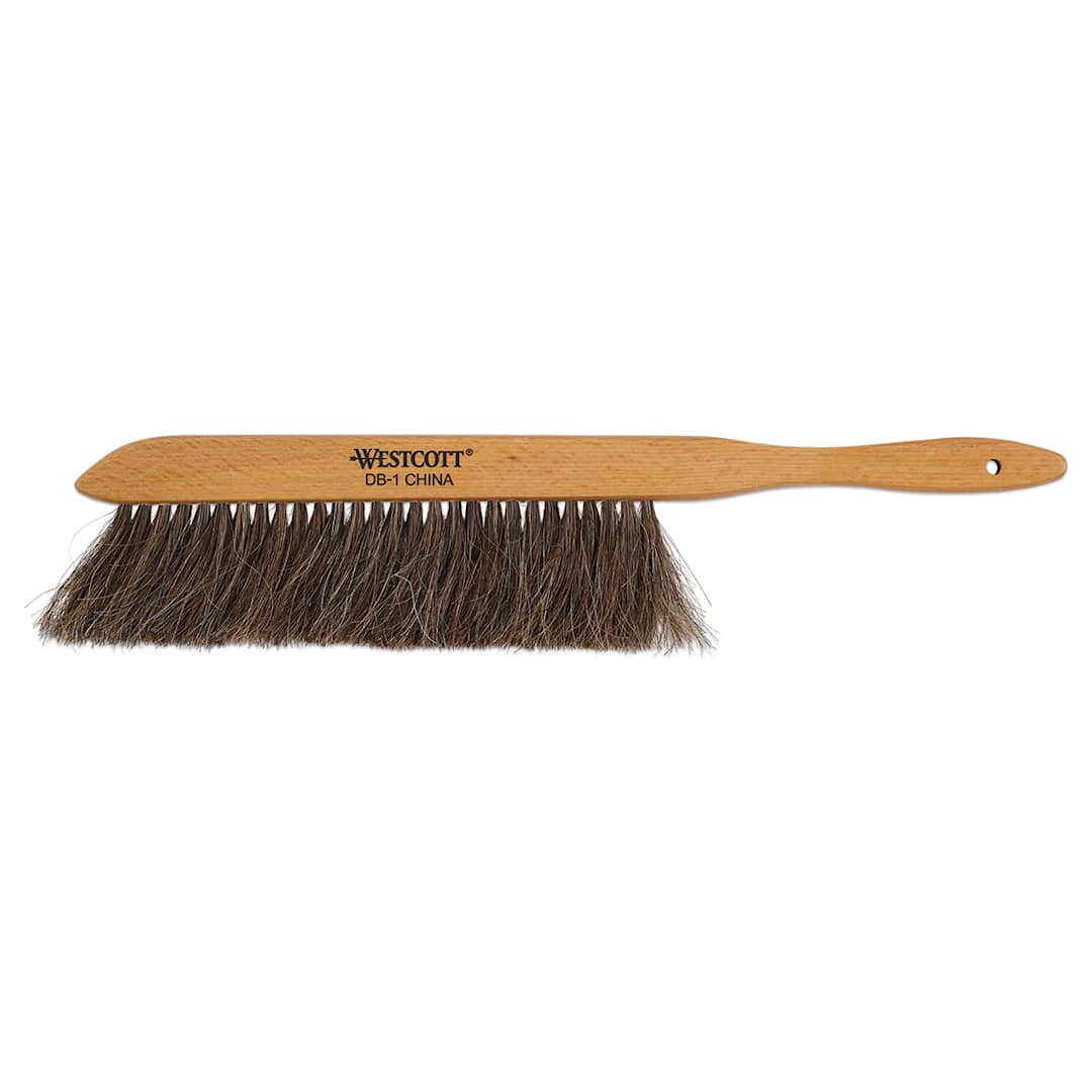 Open in modal - Westcott Wooden Dusting Brush - Side view of brush