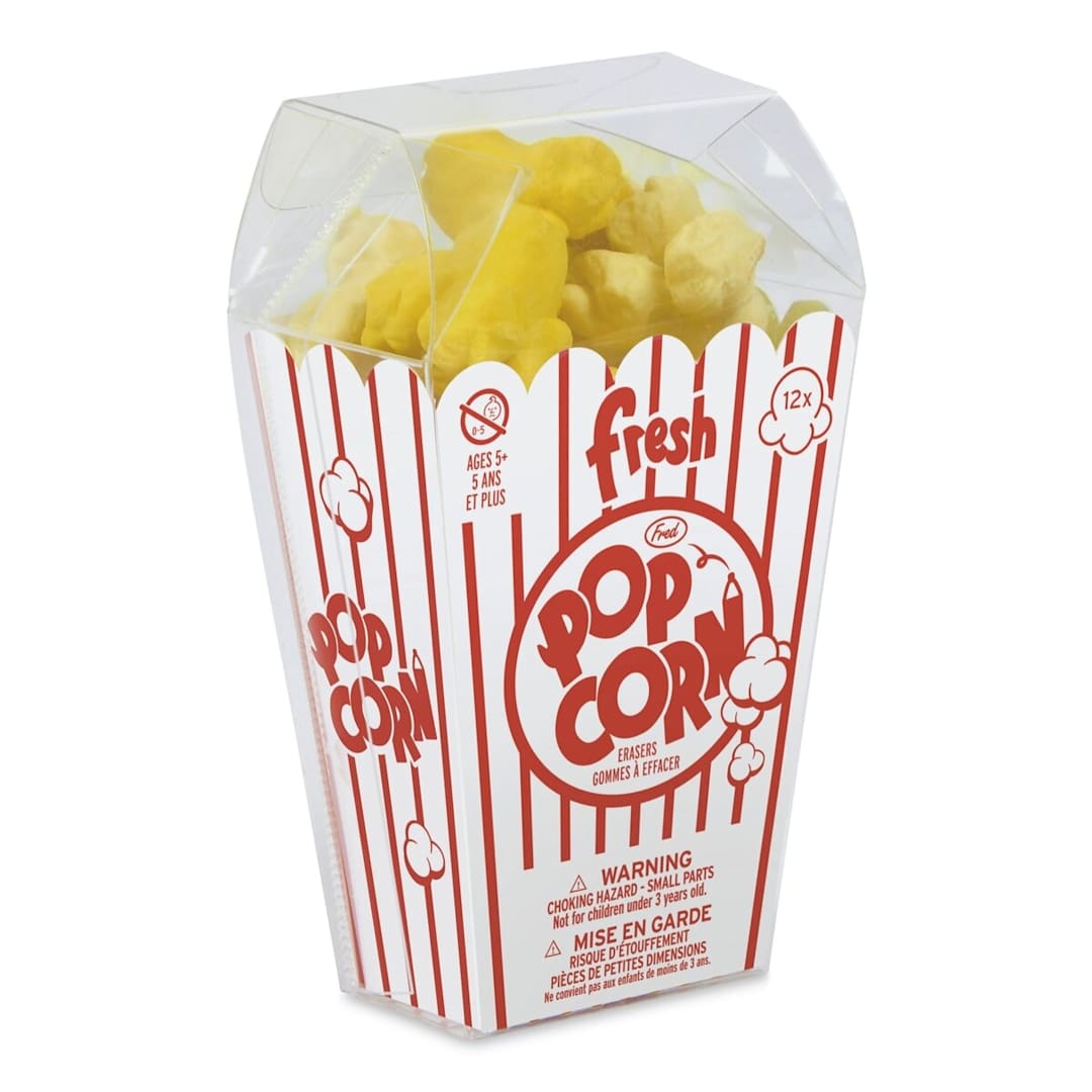 Open in modal - Fred Fresh Popcorn Erasers, in packaging