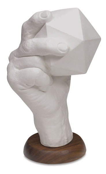Open in modal - Human Hand Stand - Side of right hand holding Icosahedron