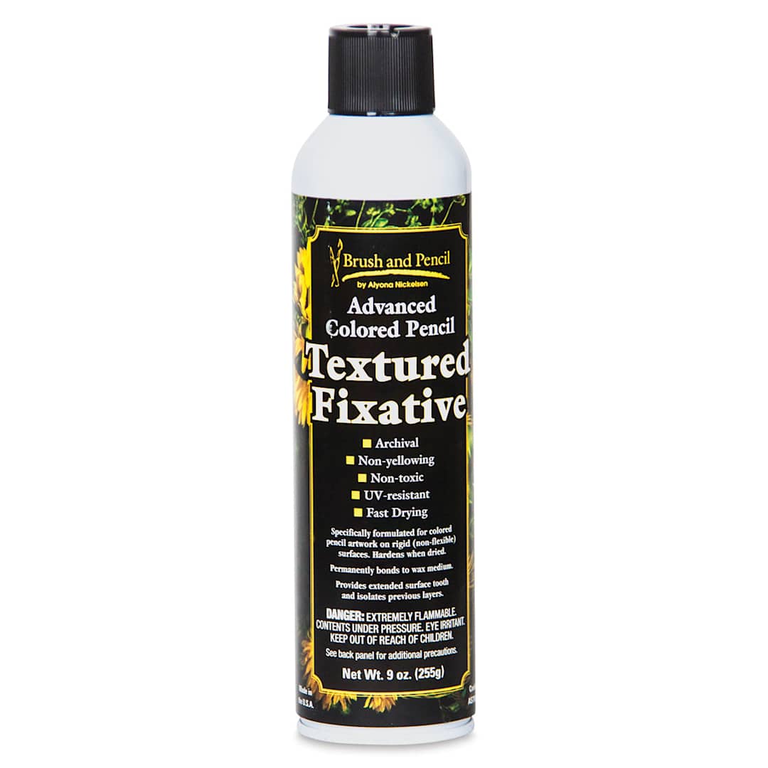 Open in modal - Advanced Colored Pencil Fixatives - Front of 9 0z bottle of Textured Fixative