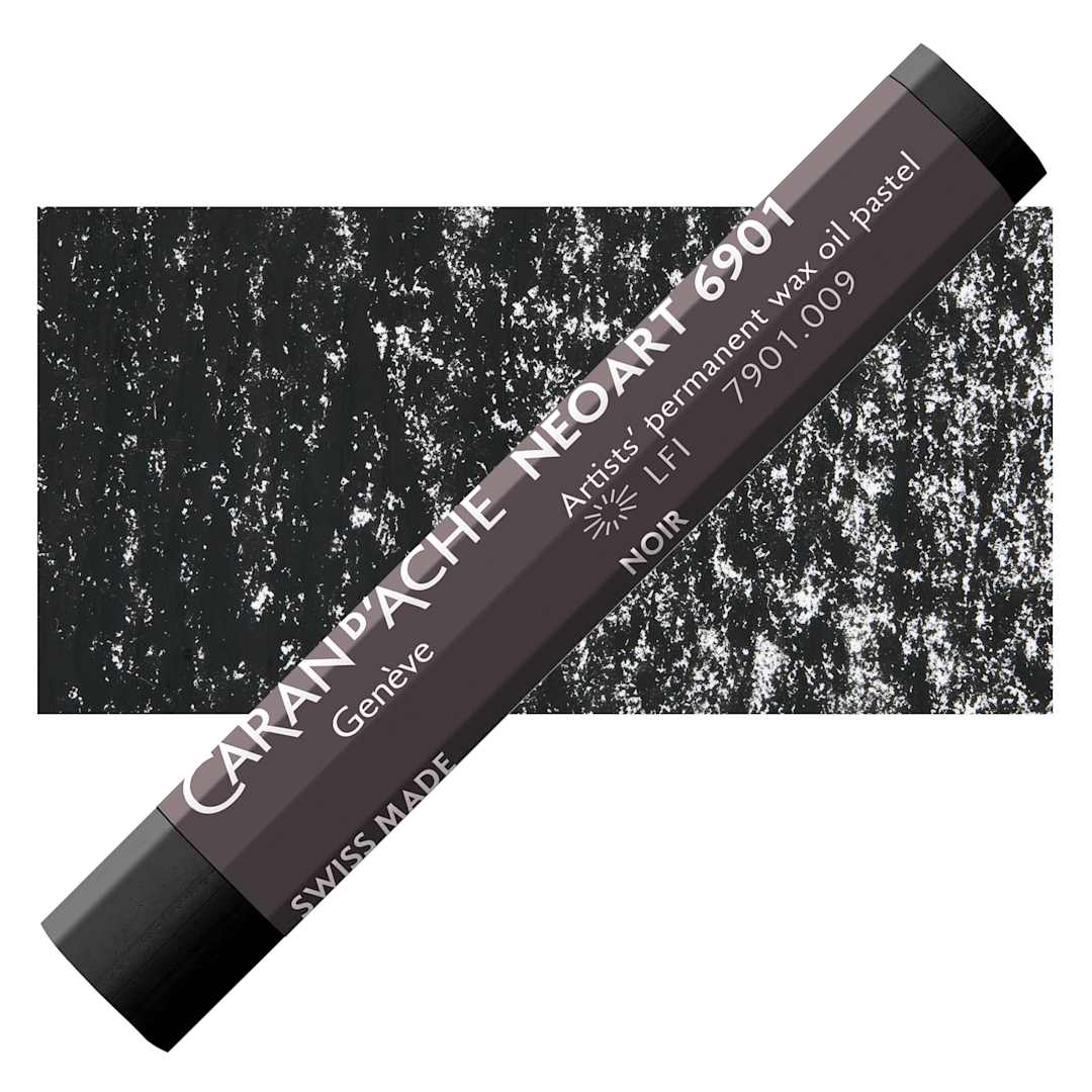 Open in modal - Caran d’Ache Neoart 6901 Pastel - Black, pastel and swatch