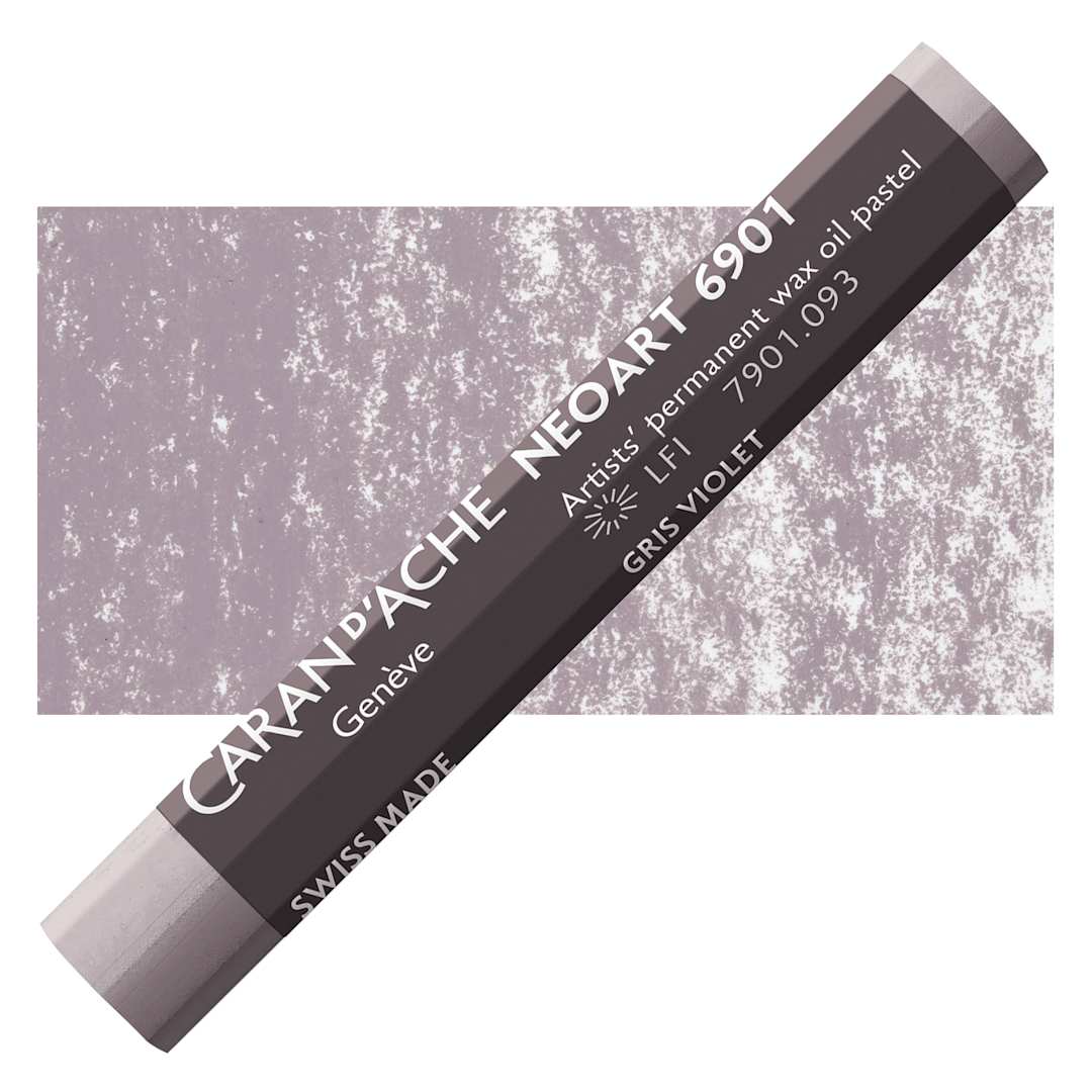 Open in modal - Caran d’Ache Neoart 6901 Pastel - Violet Grey, pastel and swatch