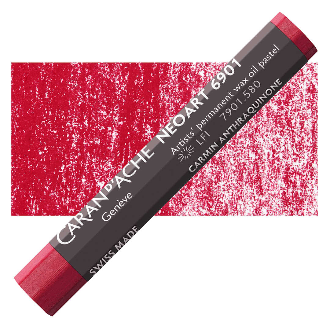 Open in modal - Caran d’Ache Neoart 6901 Pastel - Anthraquinone Carmine, pastel and swatch