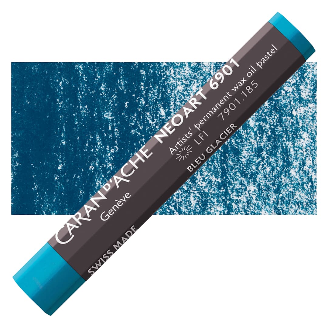 Open in modal - Caran d’Ache Neoart 6901 Pastel - Ice Blue, pastel and swatch