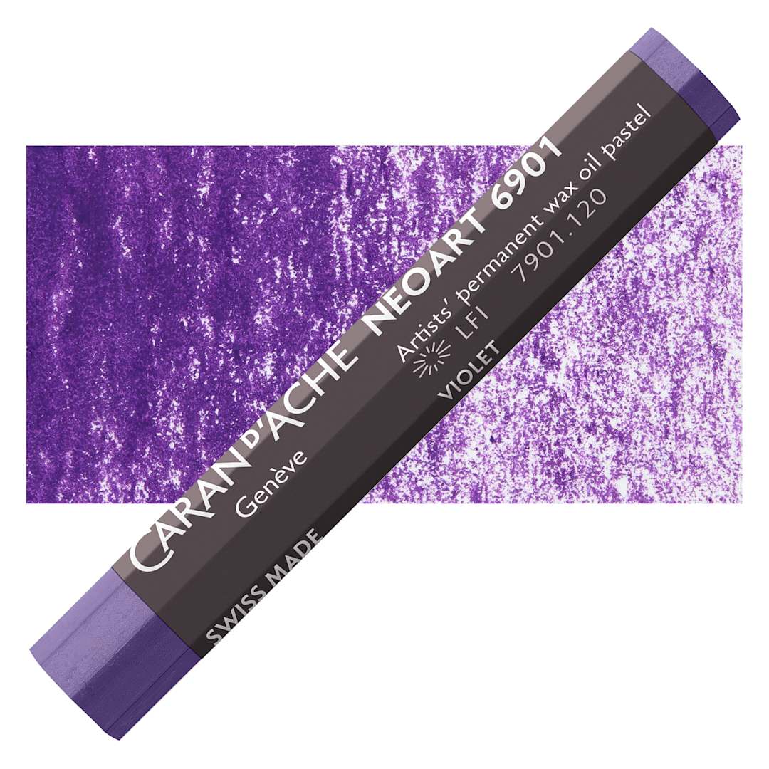 Open in modal - Caran d’Ache Neoart 6901 Pastel - Violet, pastel and swatch