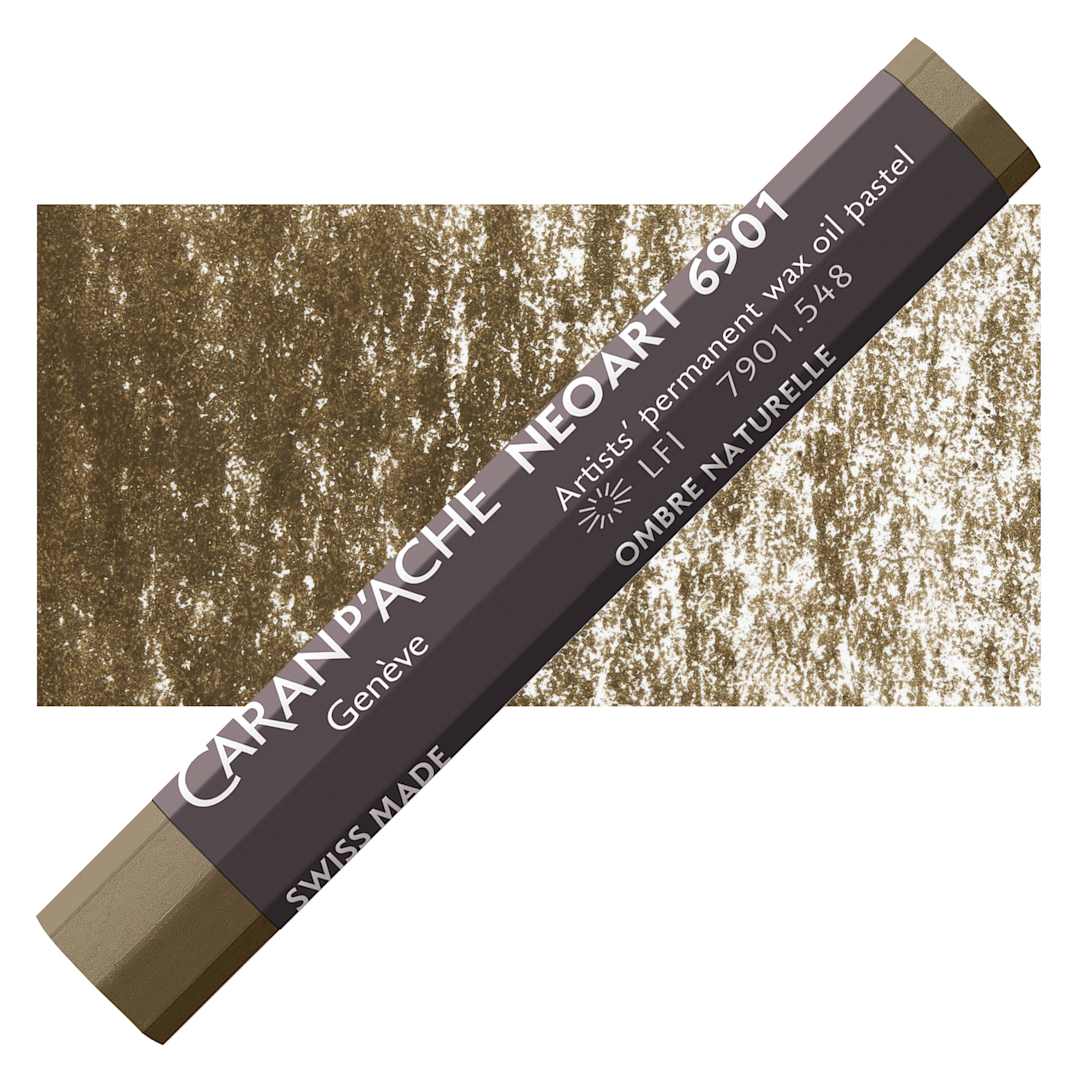 Open in modal - Caran d’Ache Neoart 6901 Pastel - Raw Umber, pastel and swatch