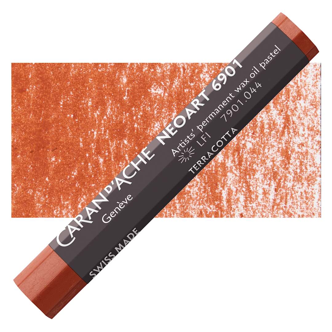 Open in modal - Caran d’Ache Neoart 6901 Pastel - Terracotta, pastel and swatch