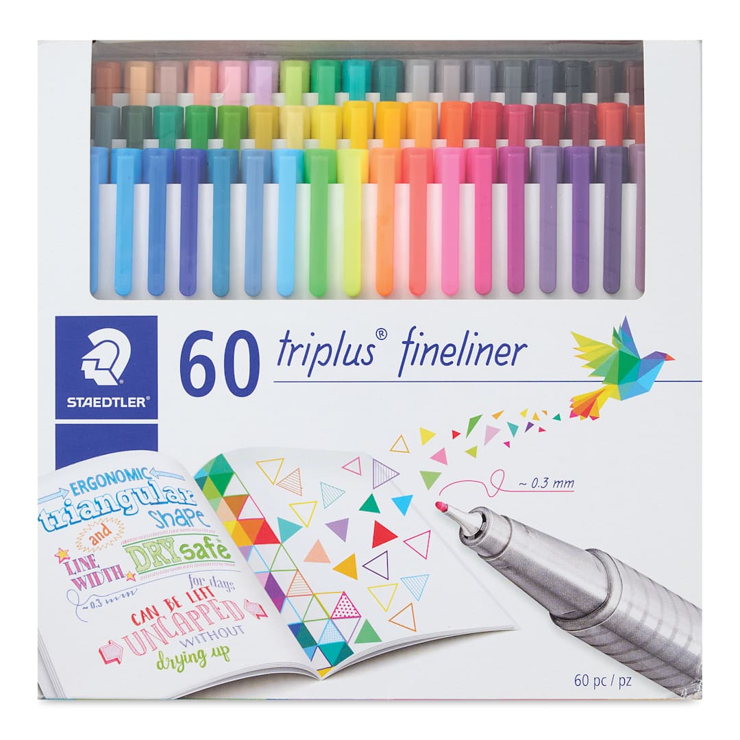 Open in modal - Staedtler Triplus Fineliner Pen - Assorted Colors, Set of 60