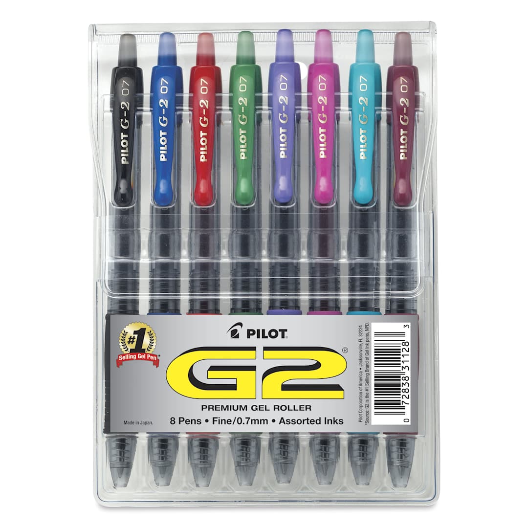Open in modal - Pilot G2 Gel Pen Set - .7 mm, Set of 8 - front of packaging