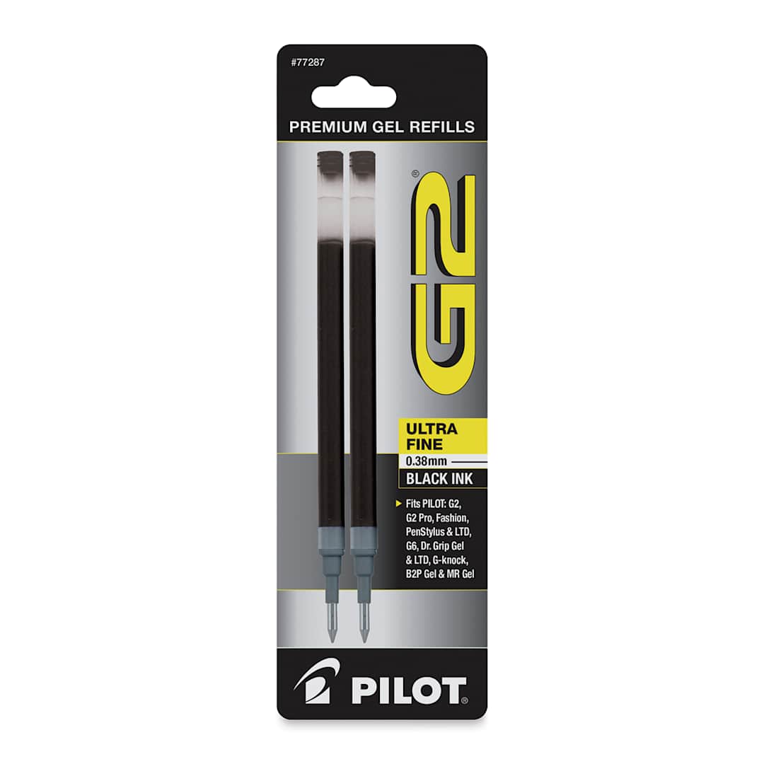 Open in modal - Pilot G2 Gel Pen Refill - 0.38 mm, Black, Ultra Fine, Pkg of 2