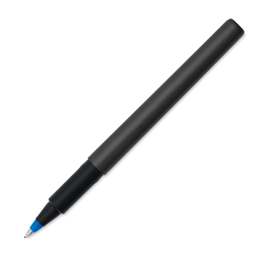 Open in modal - Uni-Ball Deluxe Rollerball Pen - Gunmetal Finish, Blue, Micro Tip, 0.5 mm, cap off