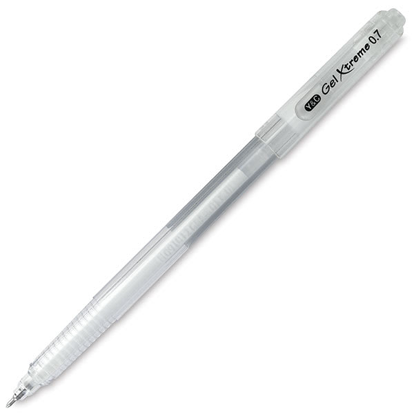 Open in modal - Yasutomo Y&C Gel Xtreme Pen - Angled view of single White pen