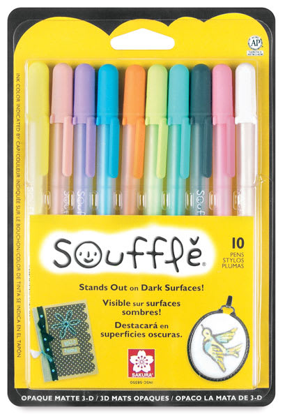 Open in modal - Sakura Soufflé 3-D Paint Pens - Front of package of 10 pens