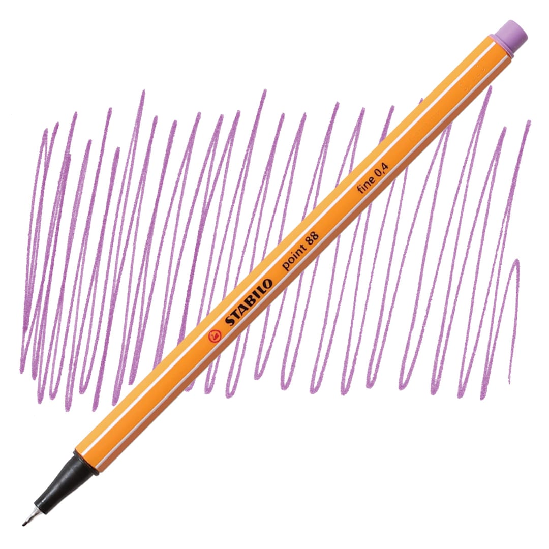 Open in modal - Stabilo Point 88 Fineliner Pen - Gray Violet pen and swatch