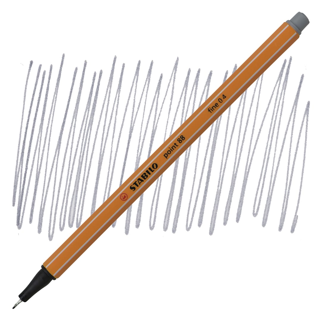 Open in modal - Stabilo Point 88 Fineliner Pen - Medium Cold Grey marker and swatch