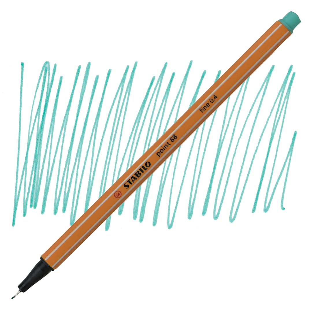 Open in modal - Stabilo Point 88 Fineliner Pen - Ice Green pen and swatch