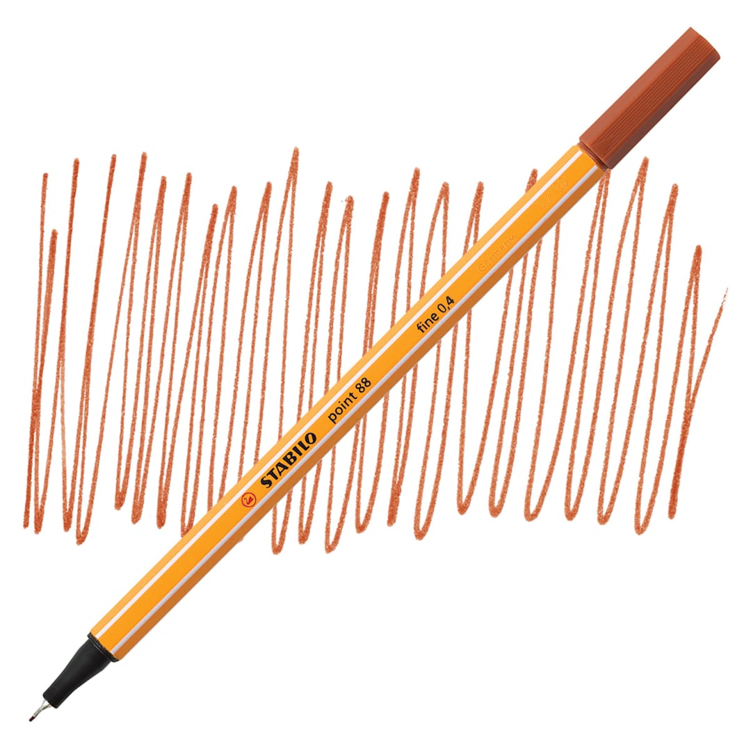 Open in modal - Stabilo Point 88 Fineliner Pen  - Sanguine pen and swatch