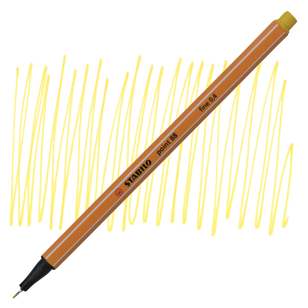 Open in modal - Stabilo Point 88 Fineliner Pen - Yellow pen and swatch