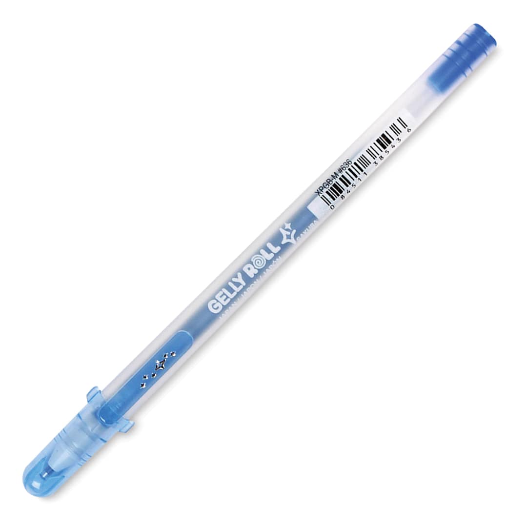 Open in modal - Sakura Gelly Roll Gold-Silver Shadow Pen - Silver/Blue, Bold