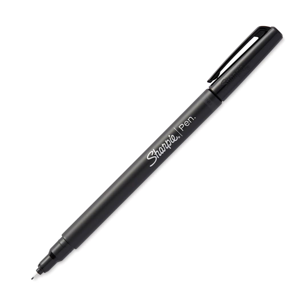 Open in modal - Sharpie Felt Tip Pen - Black, Fine Point, cap off