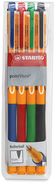 Open in modal - Stabilo Point Visco Pens - Wallet Set of 4 Colors shown