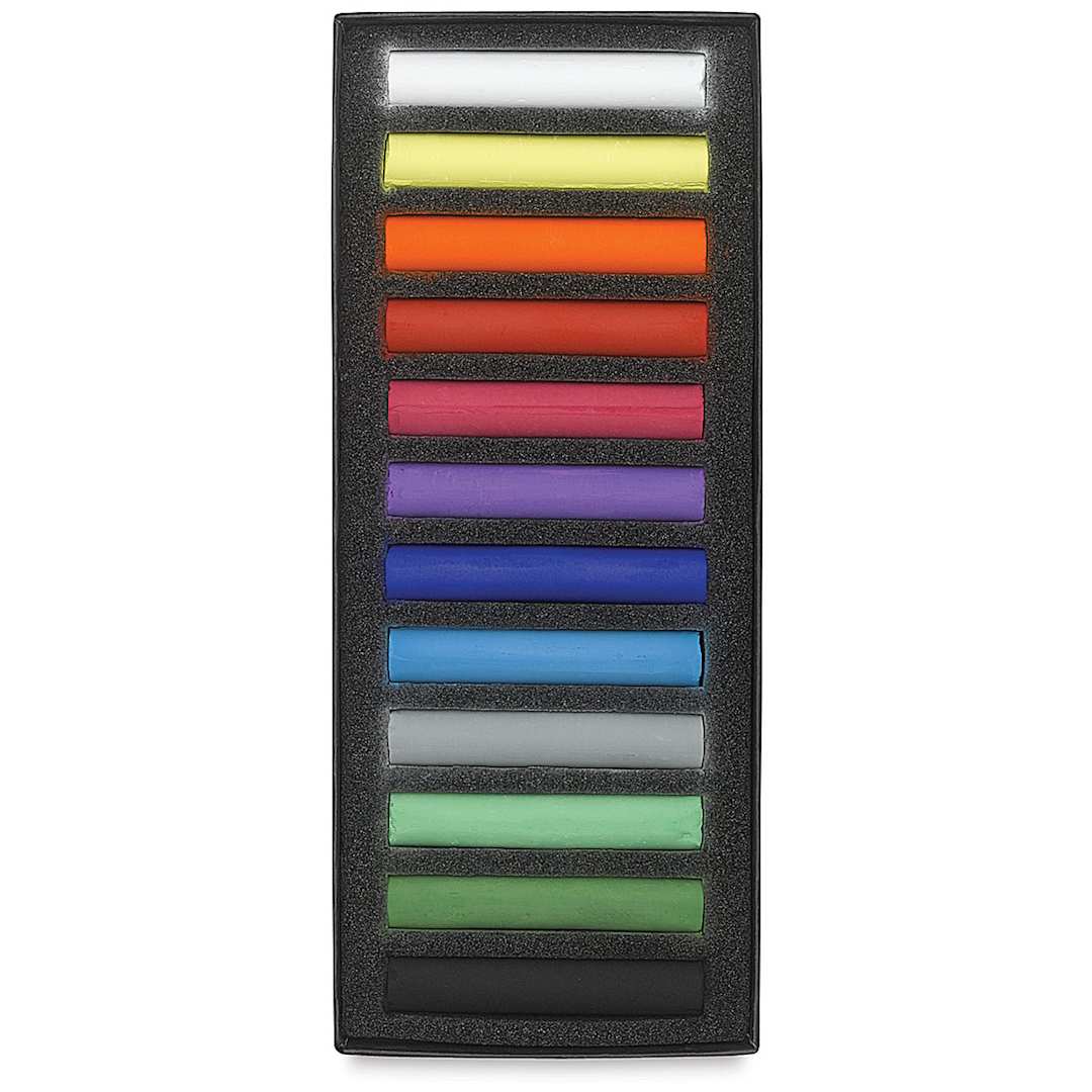 Open in modal - Blockx Soft Pastel Set - Assorted Colors, Set of 12, pastels inside packaging