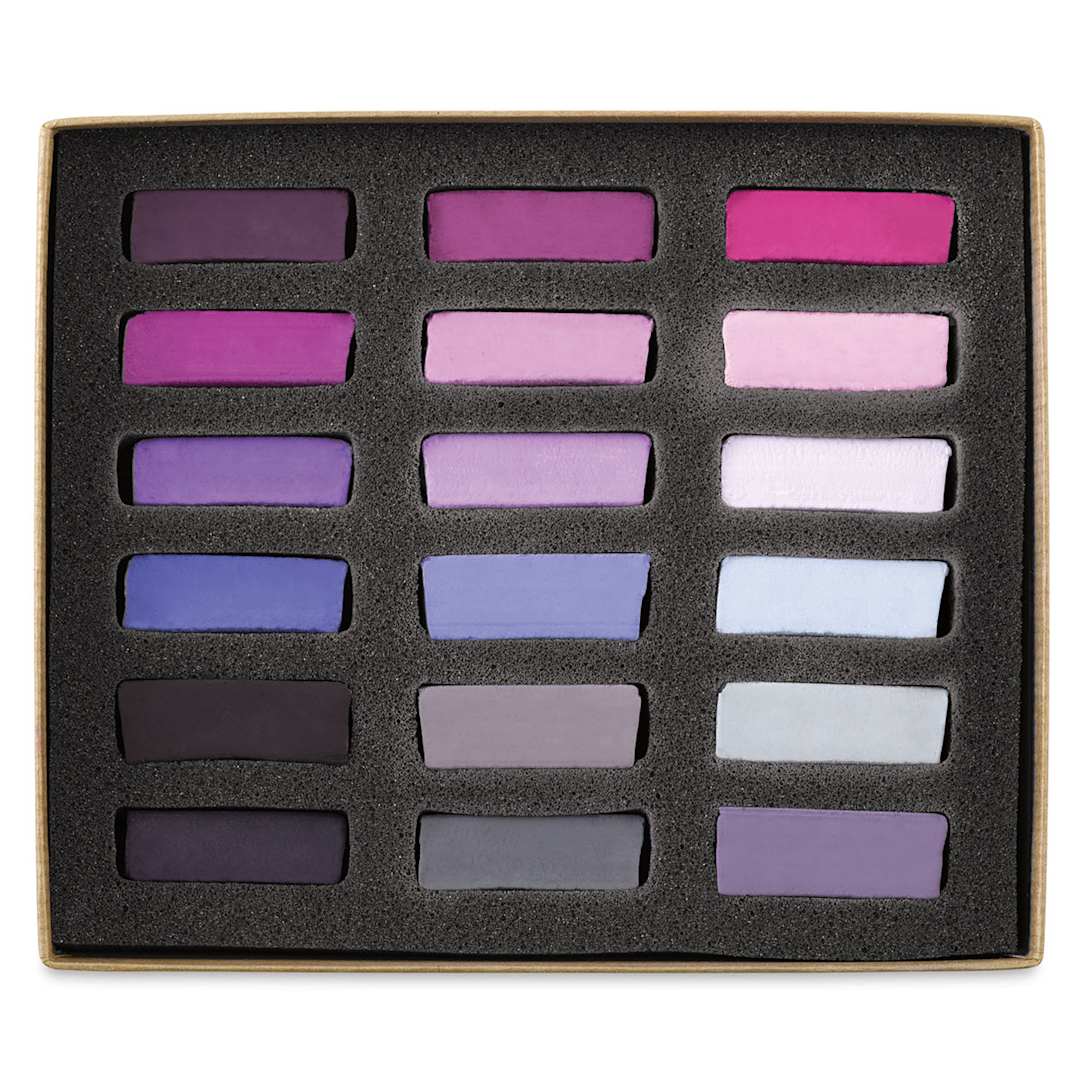 Open in modal - Great American Handmade Pastel Set - Half-Sticks, Try Me! Purple, Set of 18