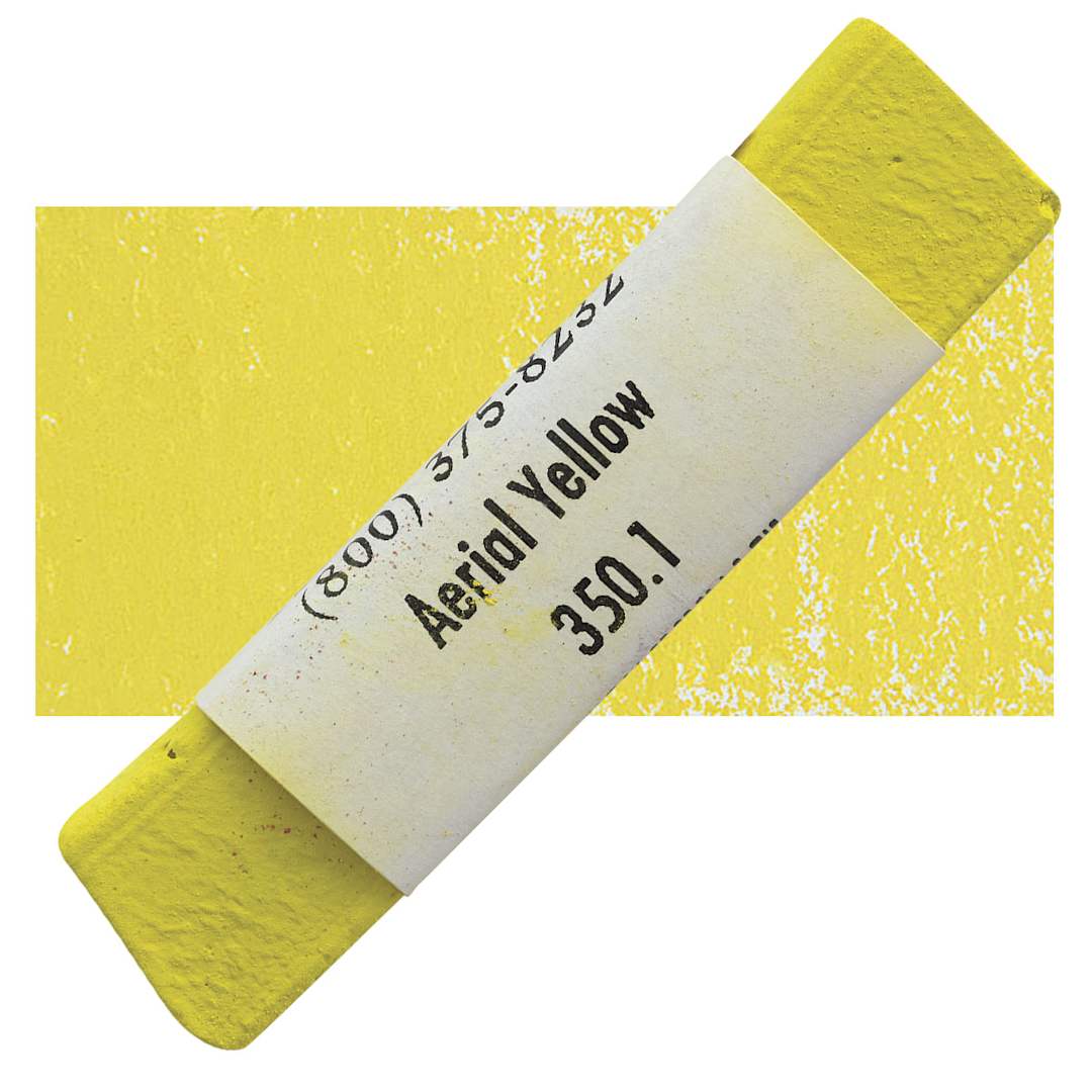 Open in modal - Great American Handmade Pastel - Aerial Yellow 1, 350.1 pastel and swatch
