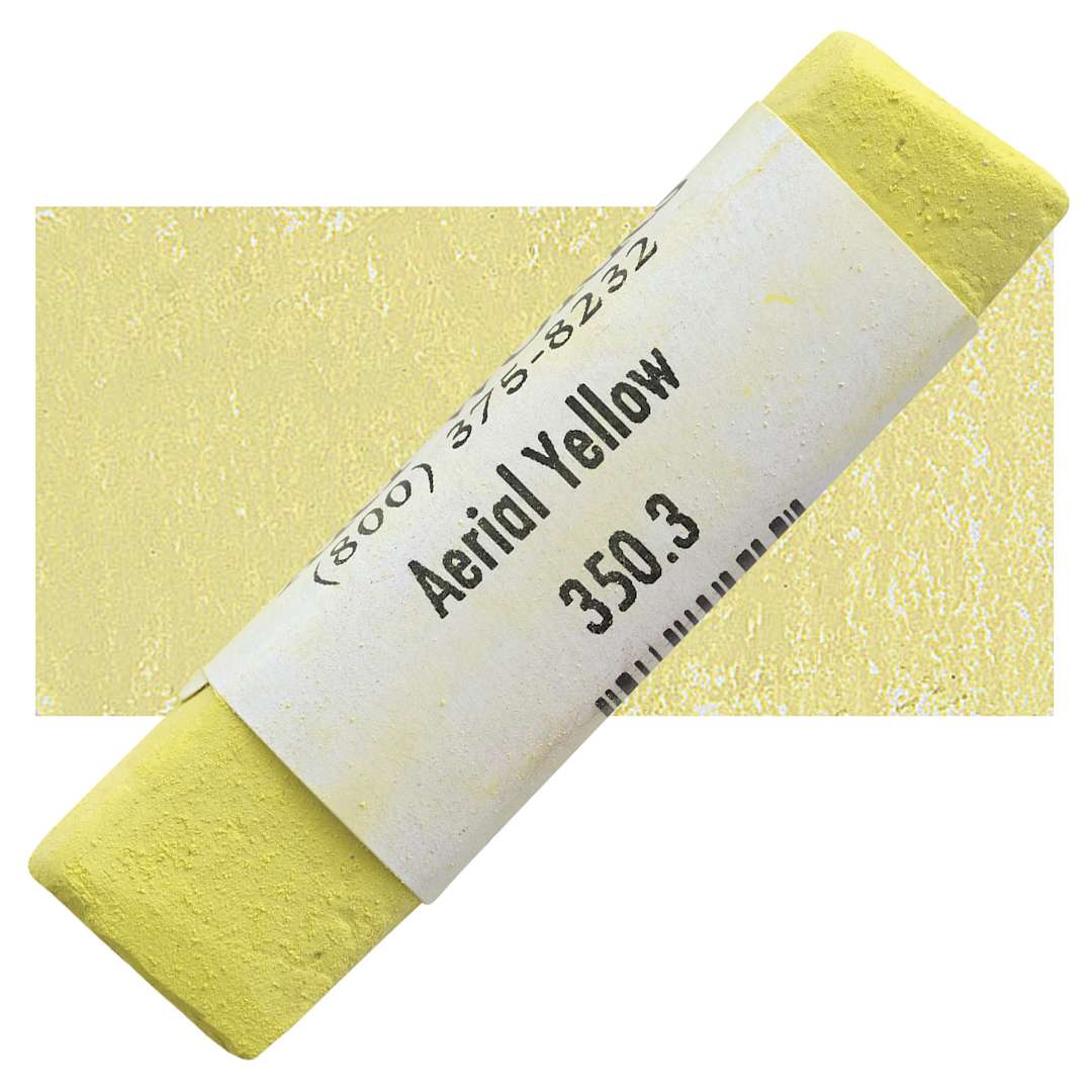 Open in modal - Great American Handmade Pastel - Aerial Yellow 3, 350.3 pastel and swatch