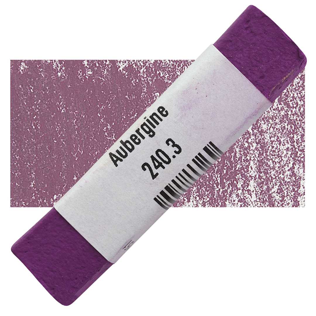 Open in modal - Great American Handmade Pastel - Aubergine 3, 240.3 pastel and swatch