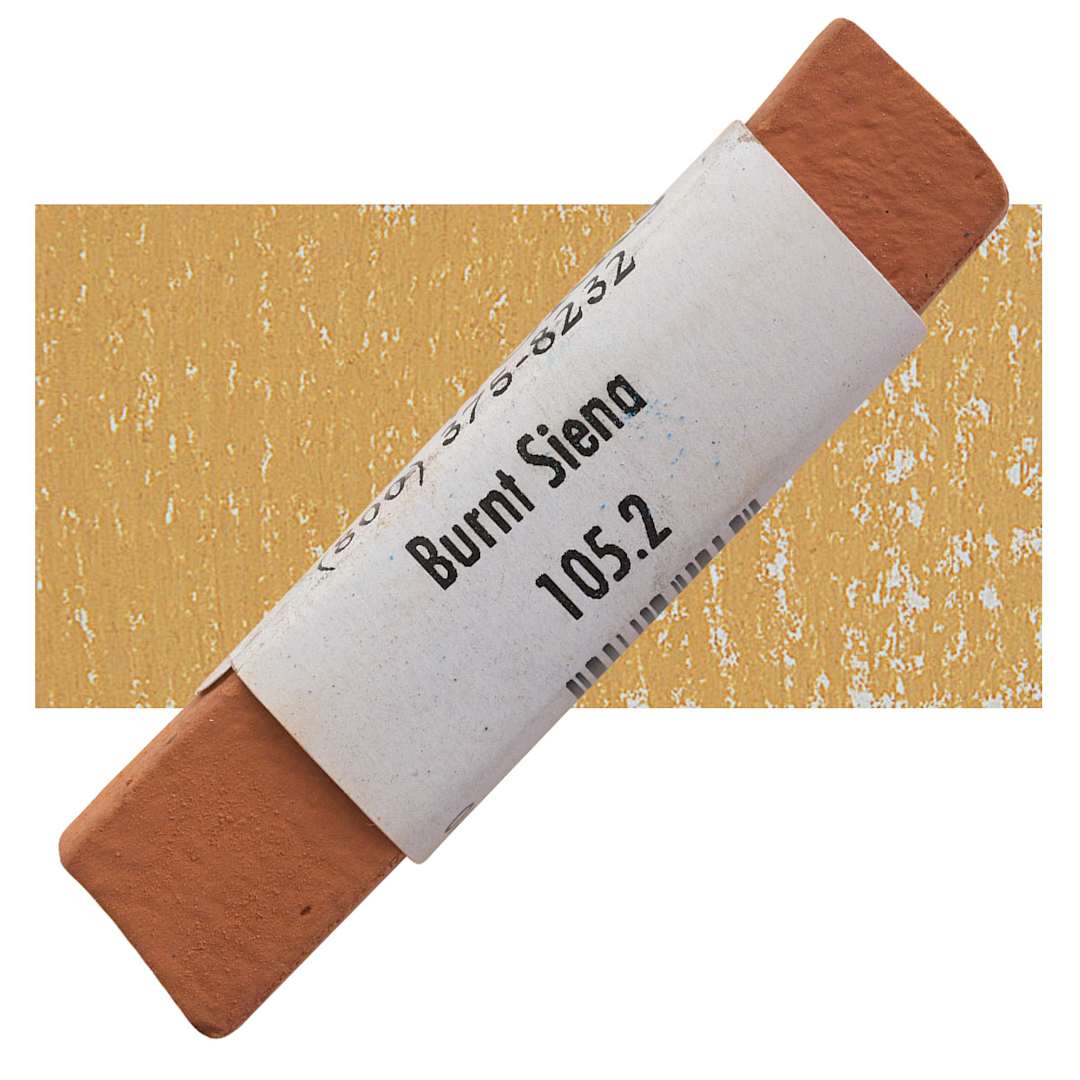 Open in modal - Great American Handmade Pastel - Burnt Sienna 2, 105.2 pastel and swatch