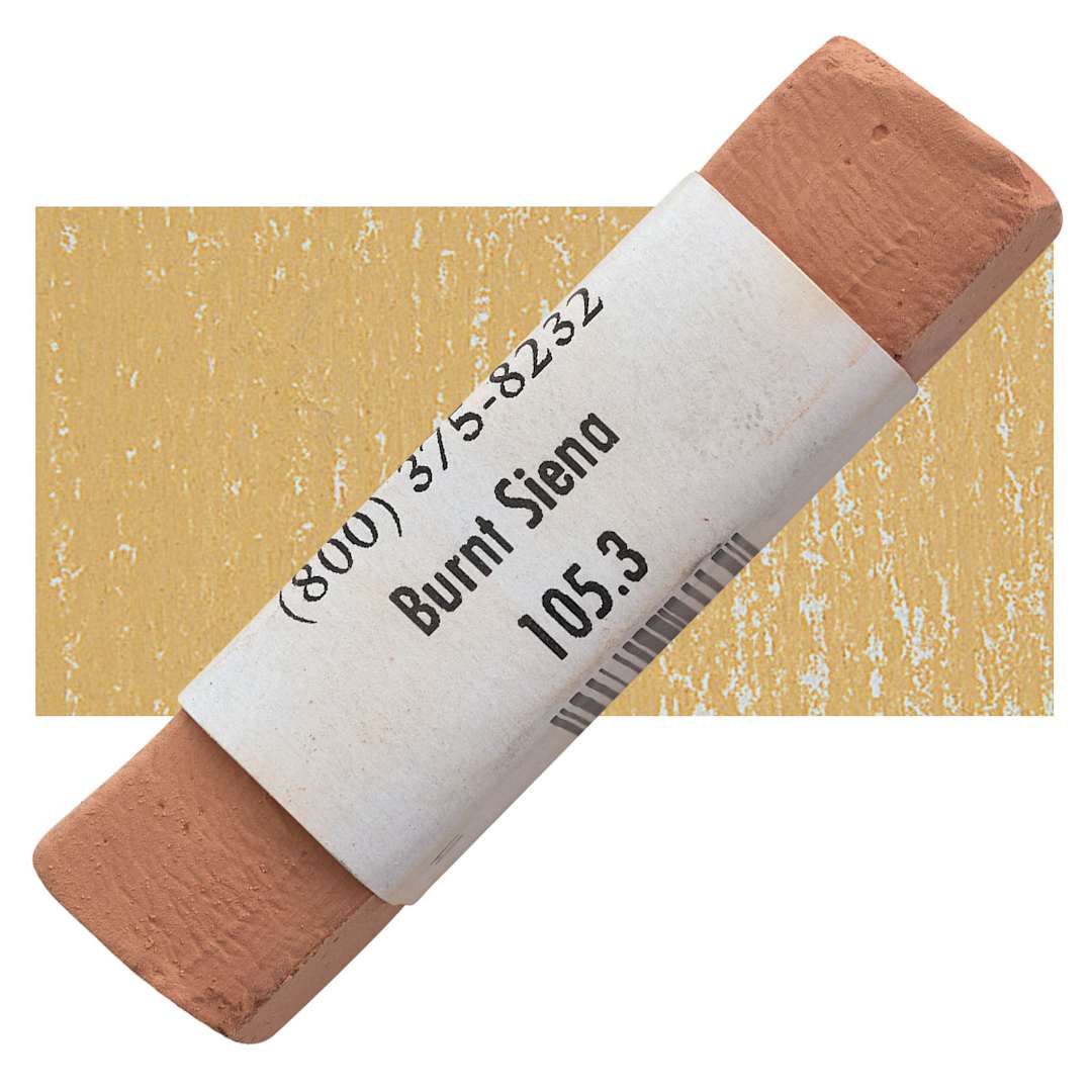 Open in modal - Great American Handmade Pastel - Burnt Sienna 3, 105.3 pastel and swatch