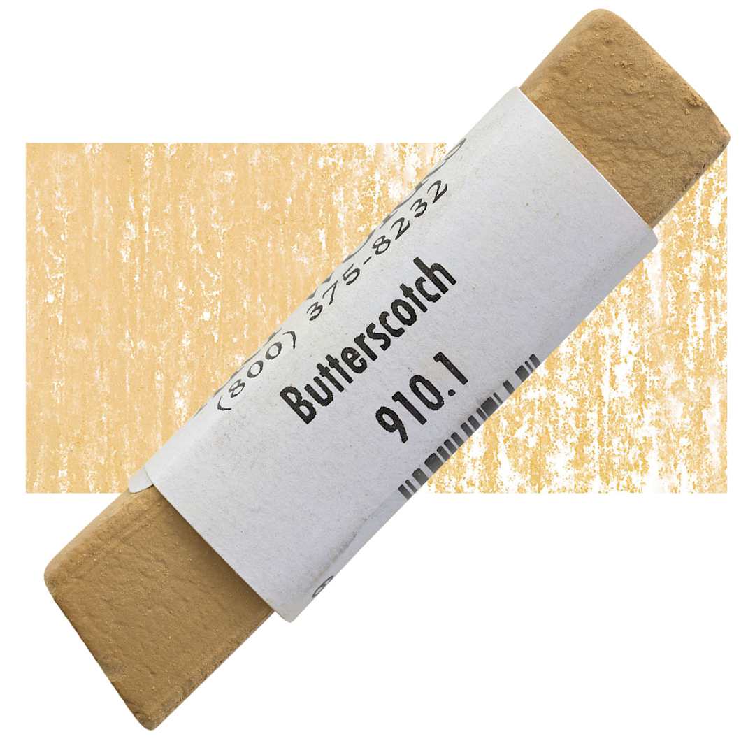 Open in modal - Great American Handmade Pastel - Butterscotch 1, 910.1 pastel and swatch