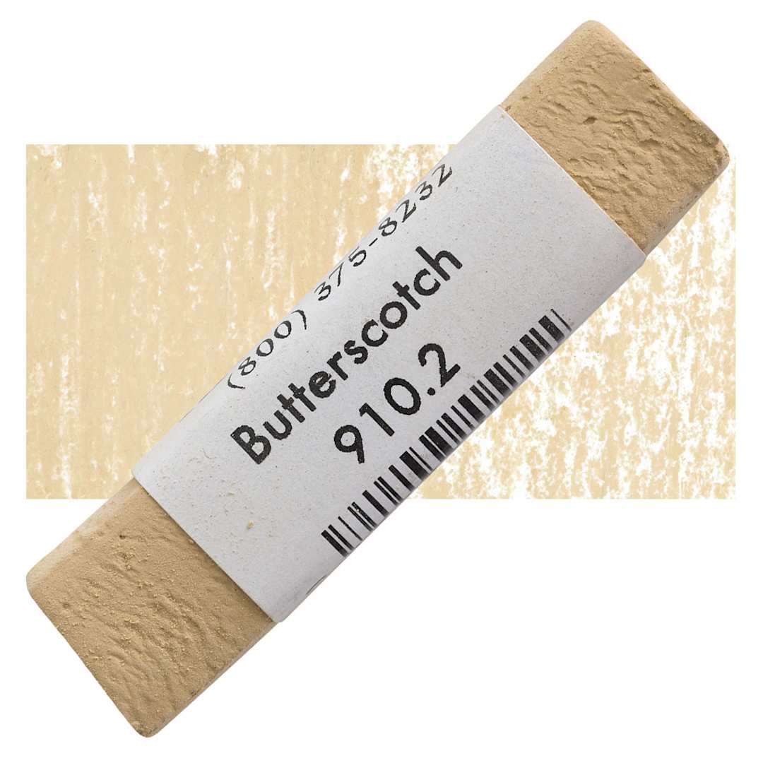 Open in modal - Great American Handmade Pastel - Butterscotch 2, 910.2 pastel and swatch