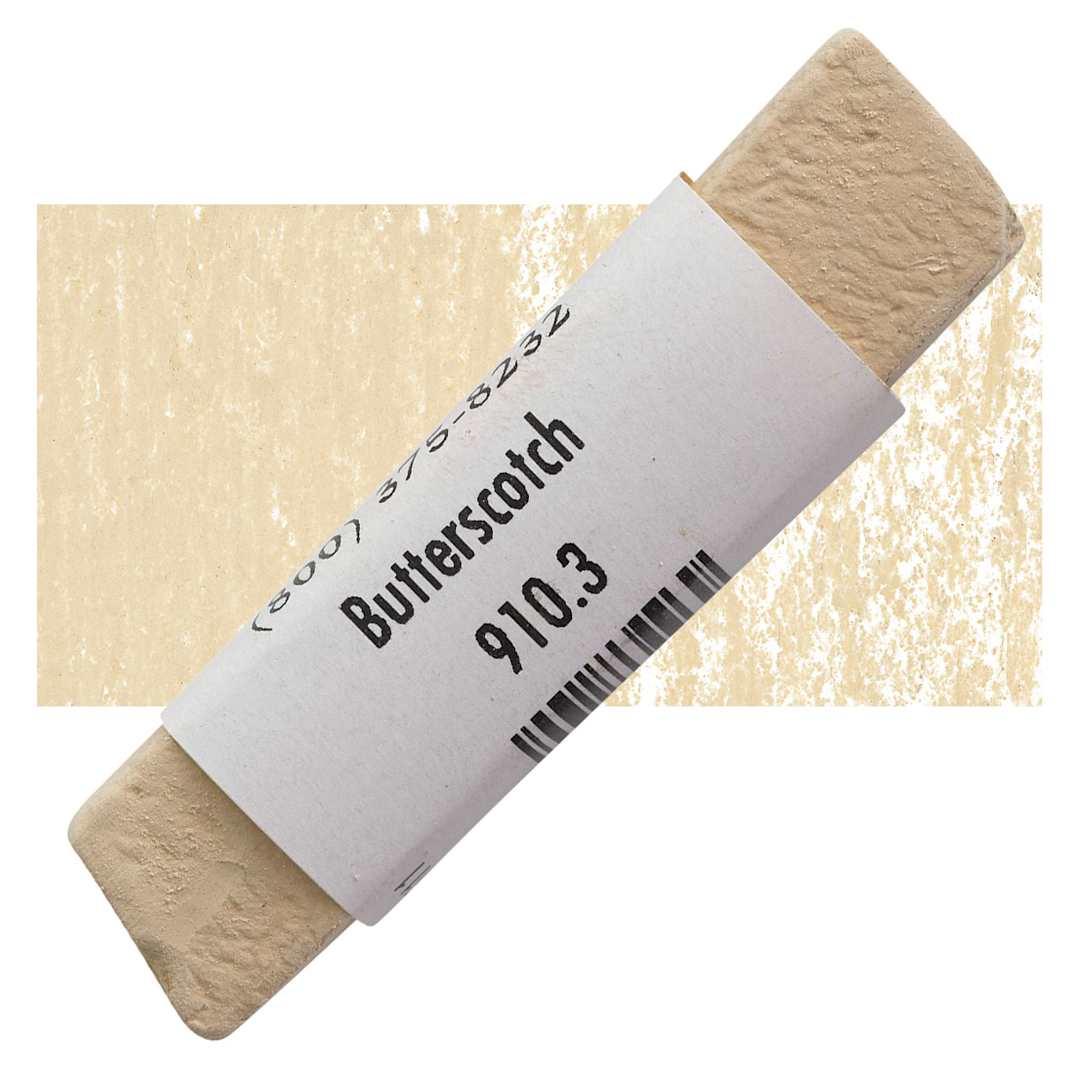 Open in modal - Great American Handmade Pastel - Butterscotch 3, 910.3 pastel and swatch