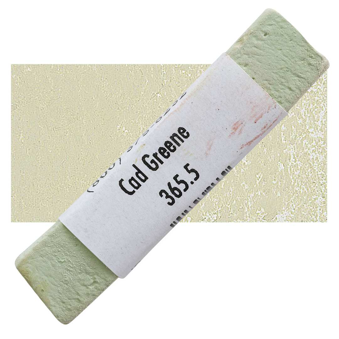 Open in modal - Great American Handmade Pastel - Cadmium Green 5, 365.5 pastel and swatch