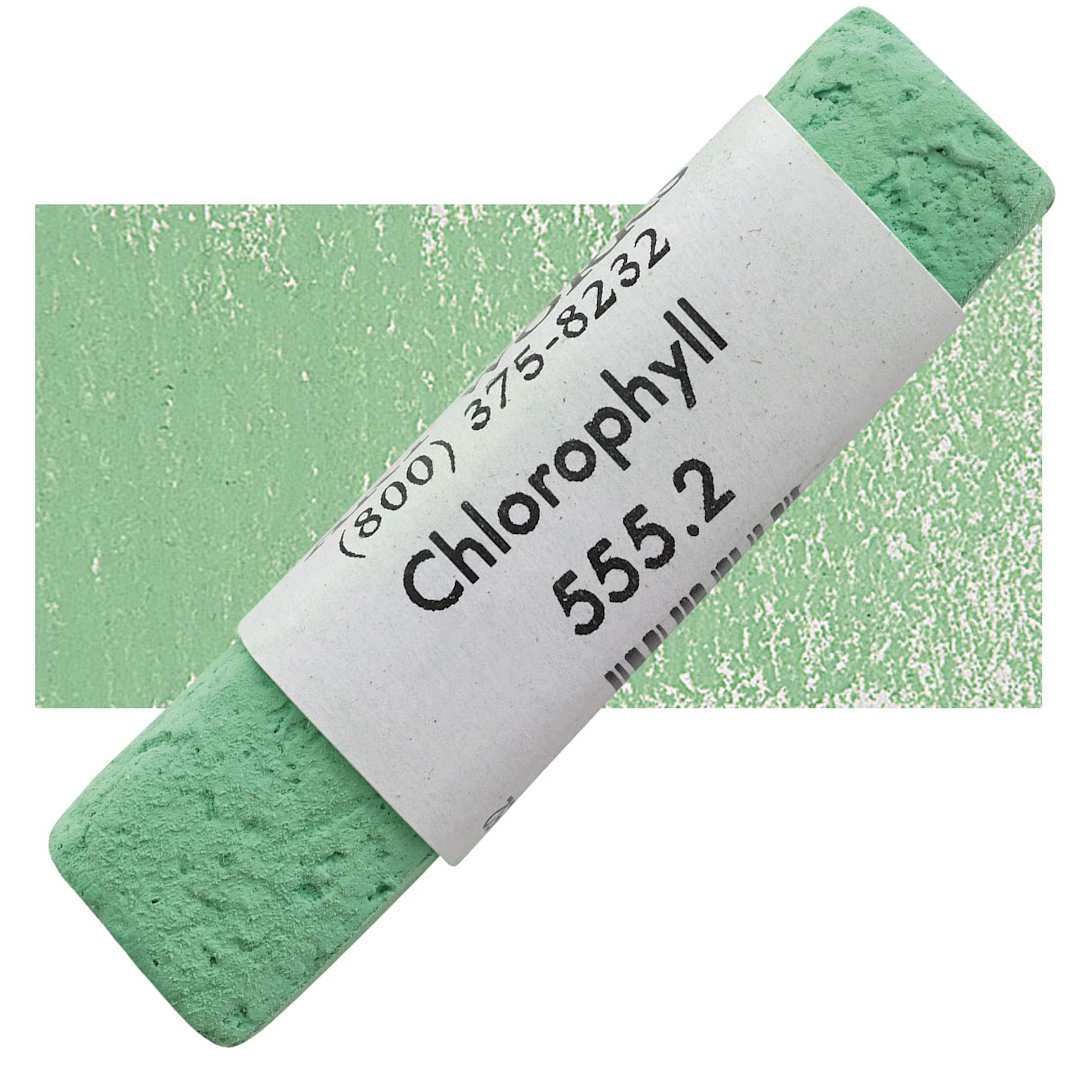Open in modal - Great American Handmade Pastel - Chlorophyll 2, 555.2 pastel and swatch