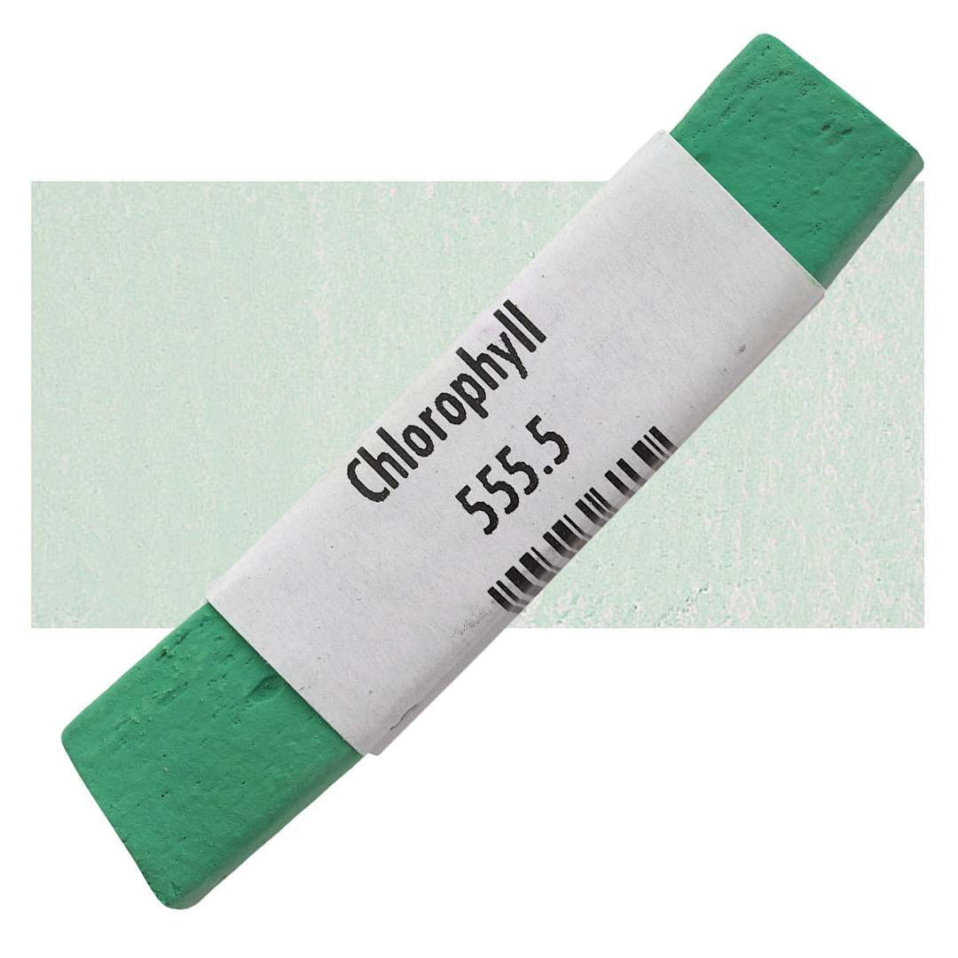Open in modal - Great American Handmade Pastel - Chlorophyll 5, 555.5 pastel and swatch