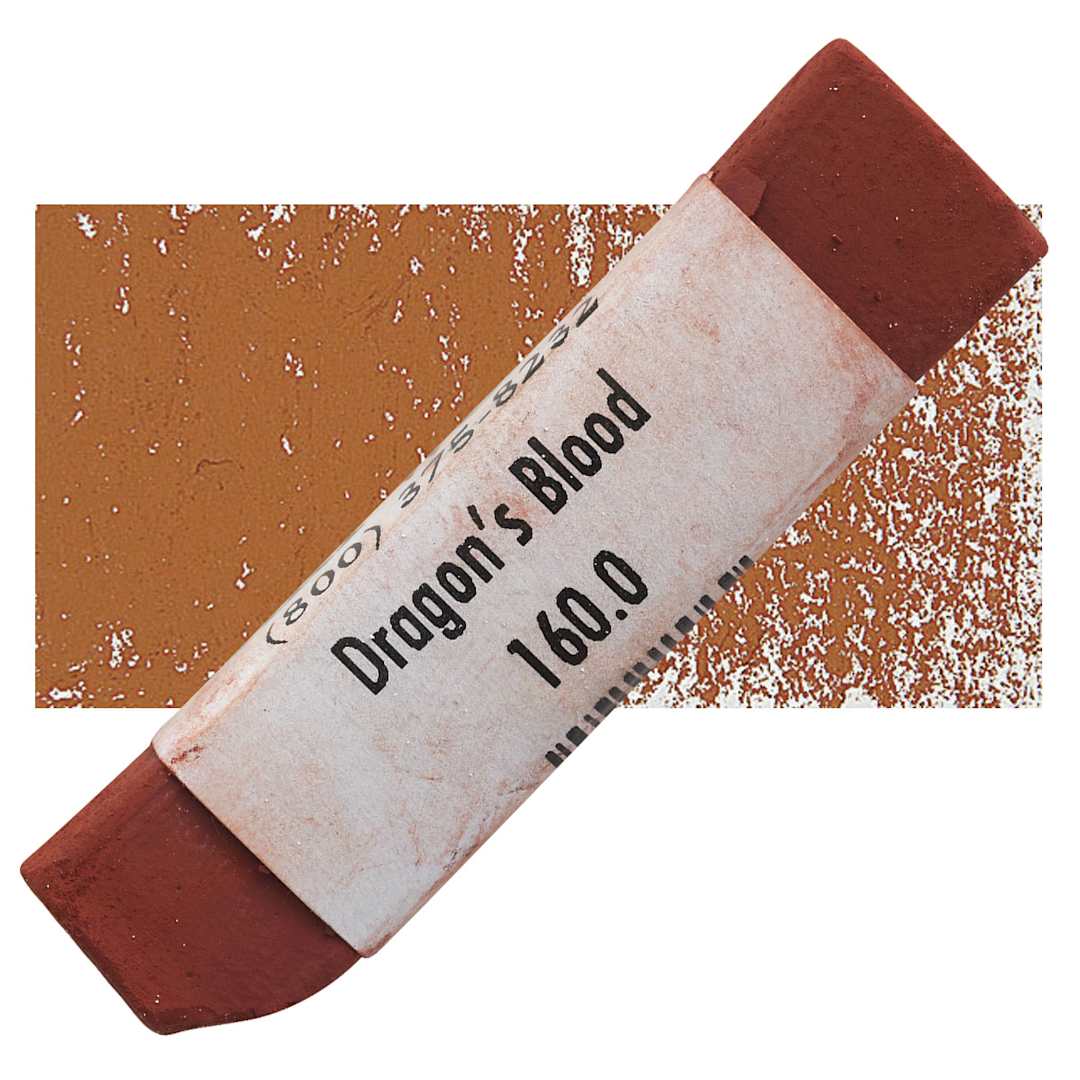 Open in modal - Great American Handmade Pastel - Dragons Blood 0, 160.0 pastel and swatch