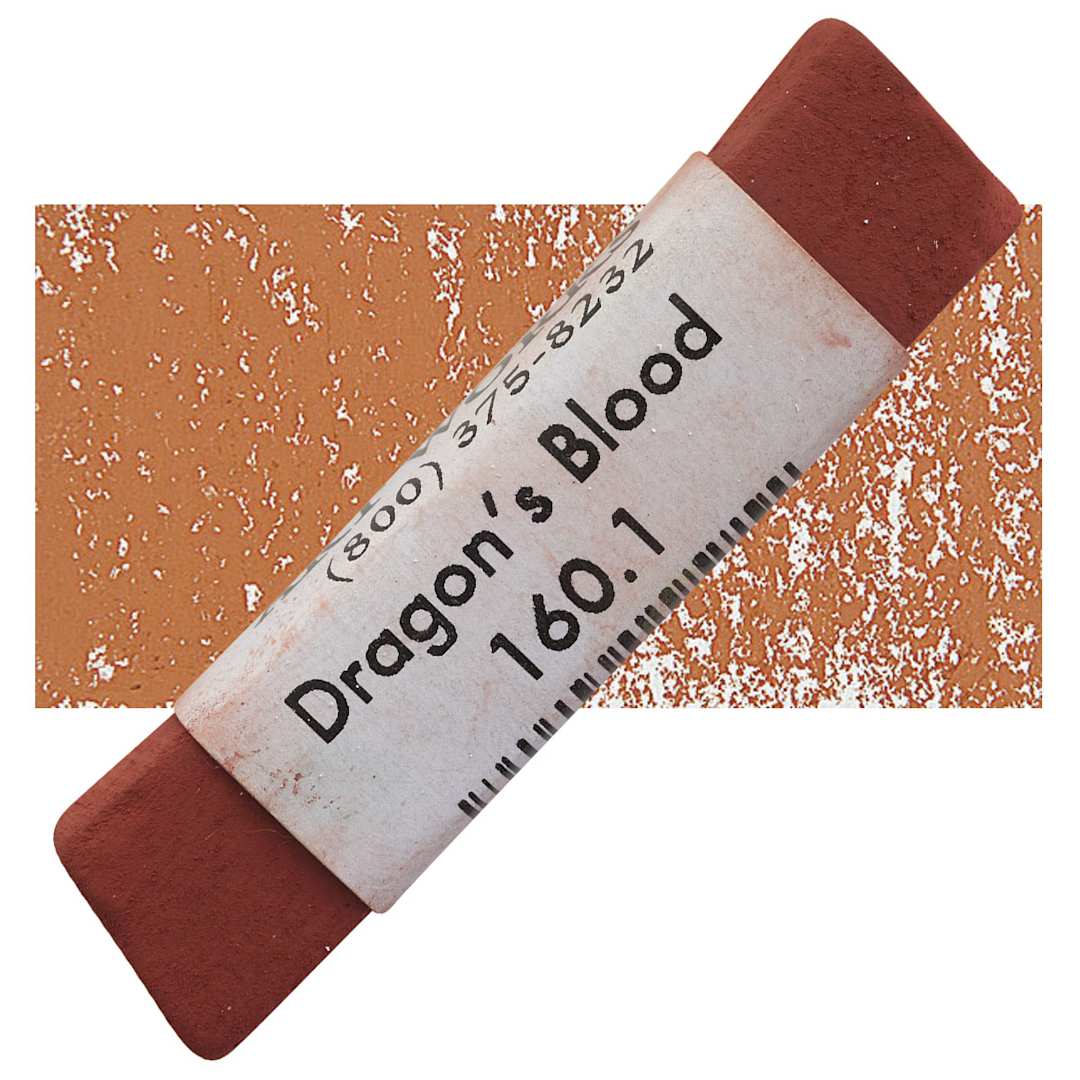 Open in modal - Great American Handmade Pastel - Dragons Blood 1, 160.1 pastel and swatch