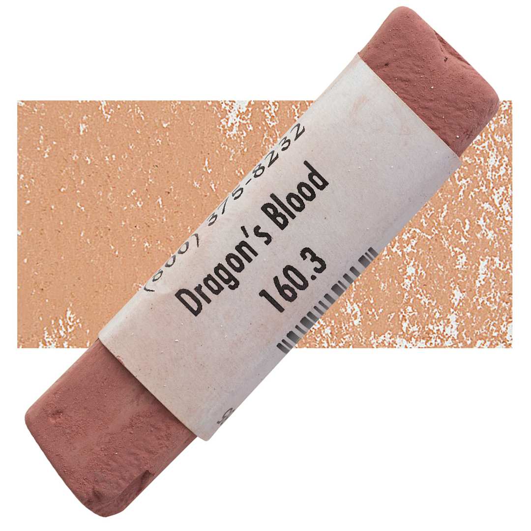 Open in modal - Great American Handmade Pastel - Dragons Blood 3, 160.3 pastel and swatch