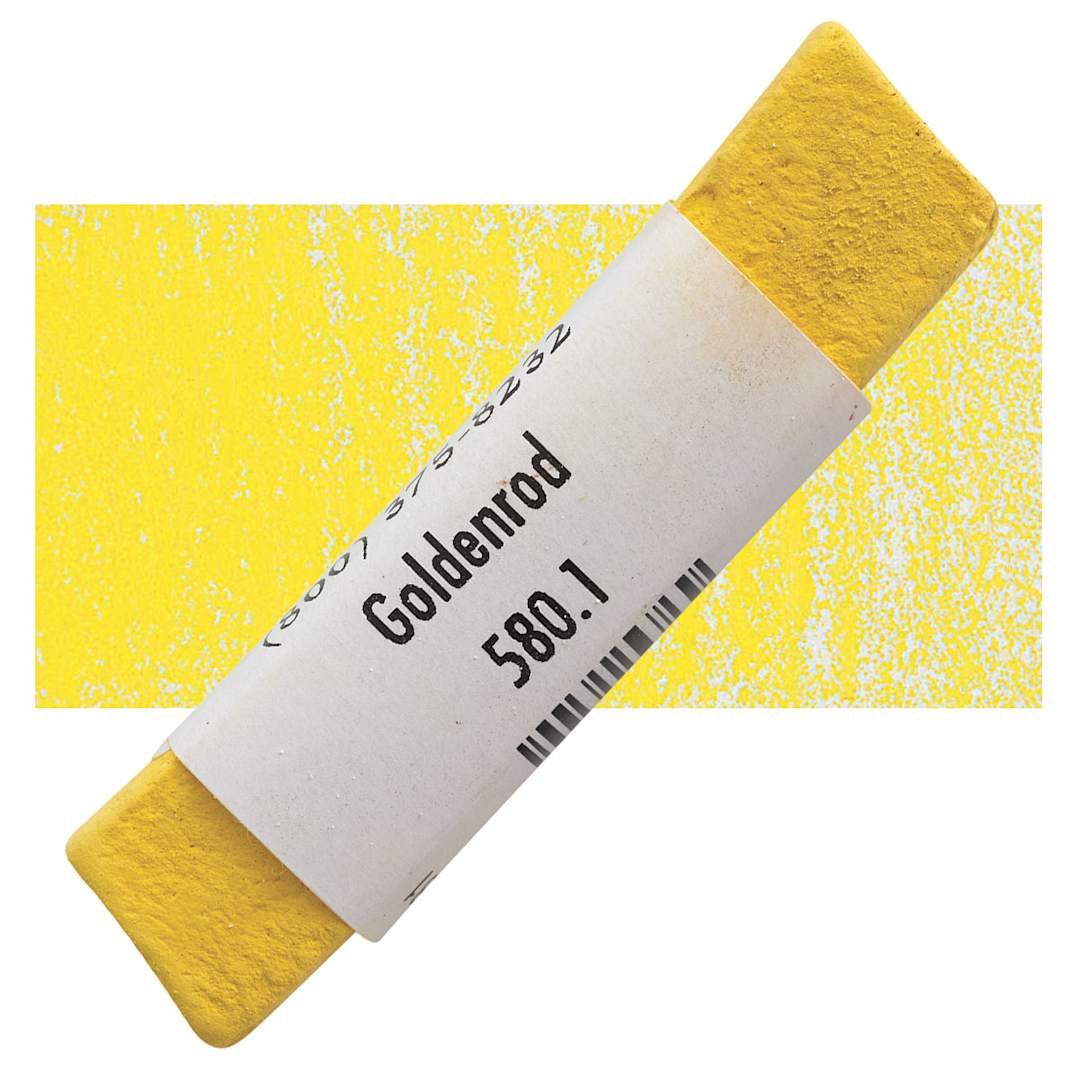 Open in modal - Great American Handmade Pastel - Goldenrod 1, 580.1 pastel and swatch