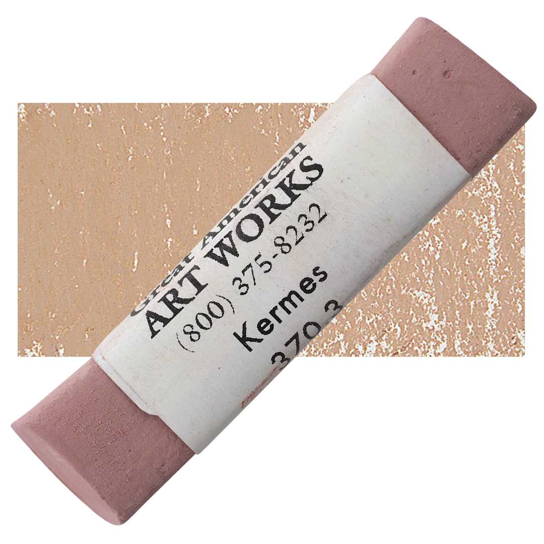 Open in modal - Great American Handmade Pastel - Kermes 3, 370.3 pastel and swatch