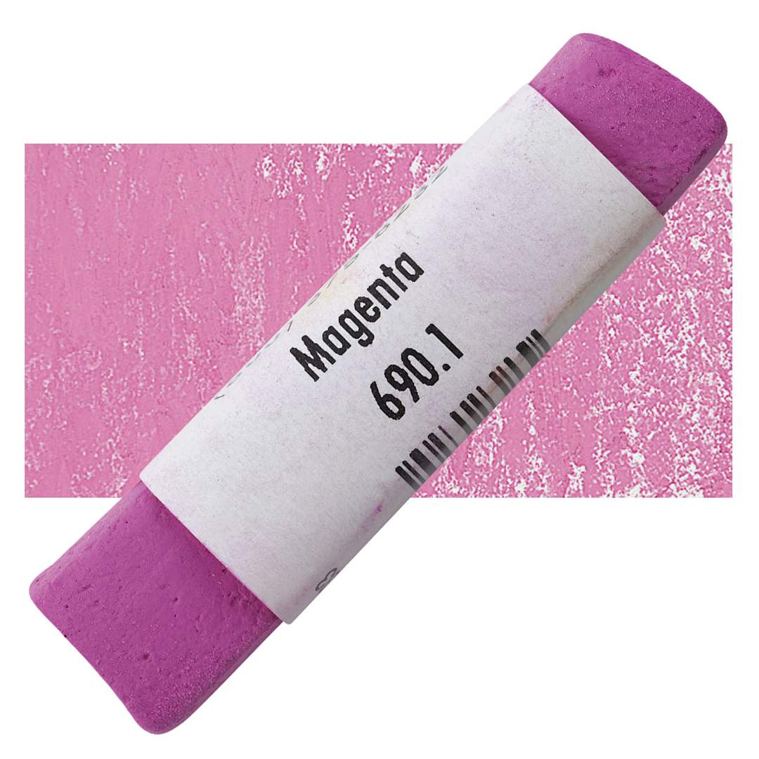 Open in modal - Great American Handmade Pastel - Magenta 1, 690.1 pastel and swatch