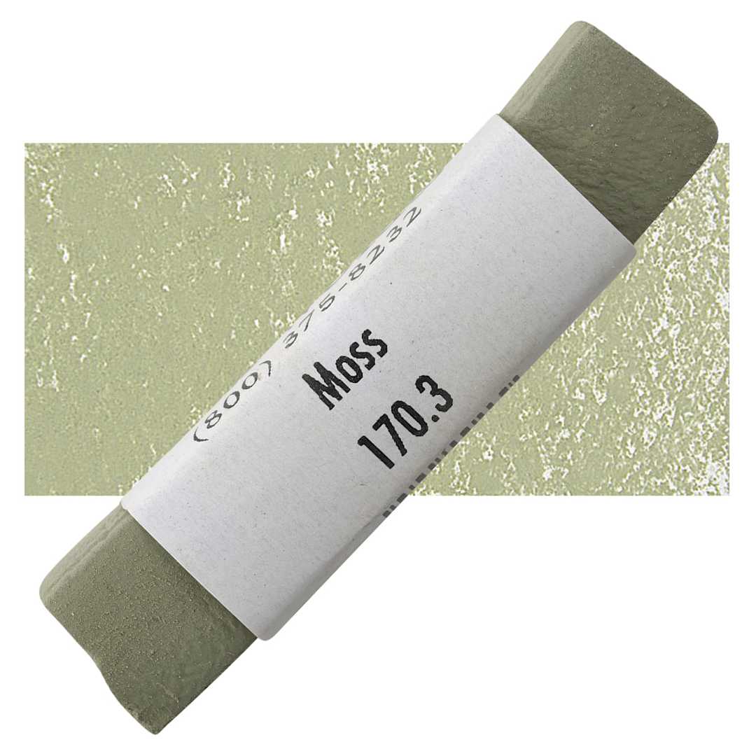 Open in modal - Great American Handmade Pastel - Moss 3, 170.3 pastel and swatch