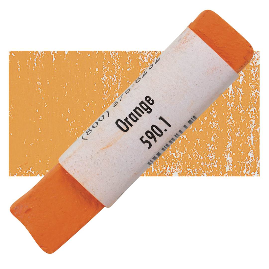 Open in modal - Great American Handmade Pastel - Orange 1, 590.1 pastel and swatch