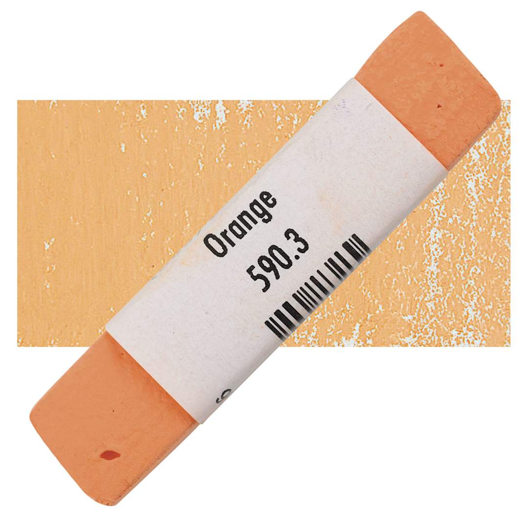 Open in modal - Great American Handmade Pastel - Orange 3, 590.3 pastel and swatch