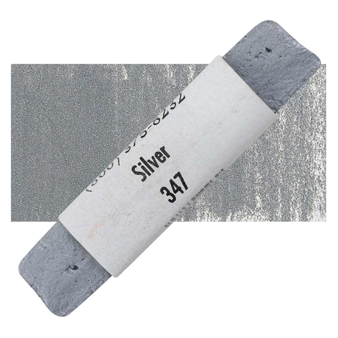 Open in modal - Great American Handmade Pastel - Pearlescent Silver, 347 pastel and swatch