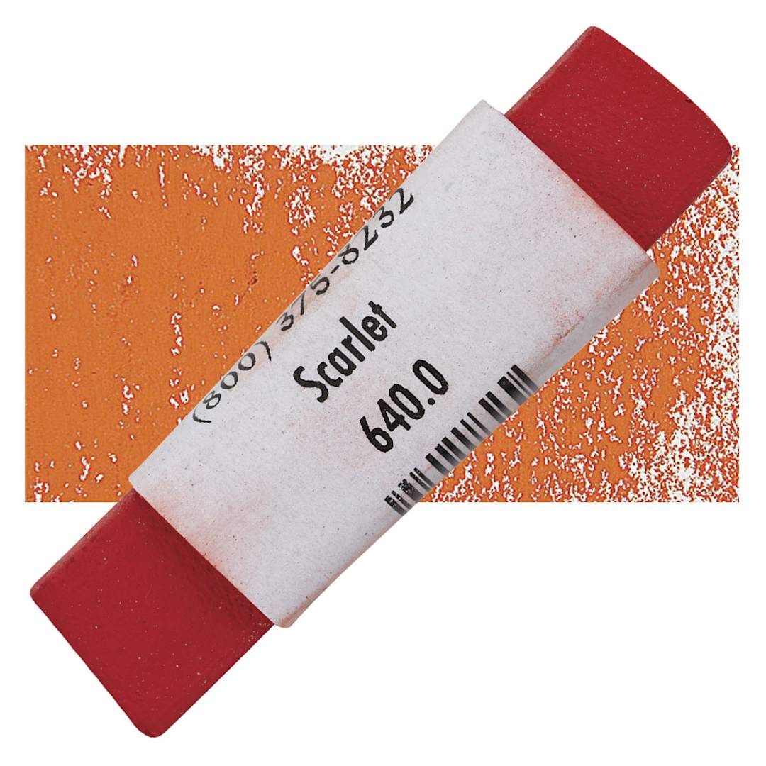 Open in modal - Great American Handmade Pastel - Scarlet 0, 640.0 pastel and swatch